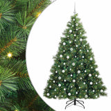 Albero di Natale artificiale con 300 LED Verde 210 cm PE e PVC