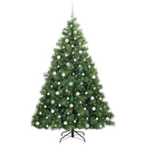 Albero di Natale artificiale con 300 LED Verde 210 cm PE e PVC