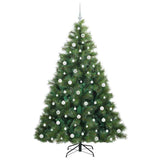 Albero di Natale artificiale con 300 LED Verde 210 cm PE e PVC