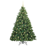 Albero di Natale artificiale con 300 LED Verde 210 cm PE e PVC