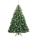 Albero di Natale artificiale con 300 LED Verde 210 cm PE e PVC