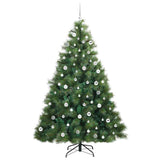 Albero di Natale artificiale con 300 LED Verde 210 cm PE e PVC