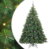 Albero di Natale artificiale con 300 LED Verde 210 cm PE e PVC