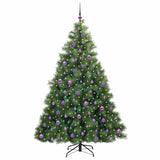 Albero di Natale artificiale con 300 LED Verde 210 cm PE e PVC
