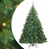Albero di Natale artificiale con 300 LED Verde 210 cm PE e PVC