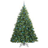 Albero di Natale artificiale con 300 LED Verde 210 cm PE e PVC
