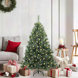 Albero di Natale artificiale con 150 LED Verde 120 cm PE e PVC