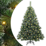 Albero di Natale artificiale con 150 LED Verde 120 cm PE e PVC