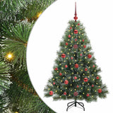 Albero di Natale artificiale con 150 LED Verde 120 cm PE e PVC