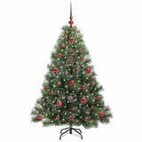 Albero di Natale artificiale con 150 LED Verde 120 cm PE e PVC