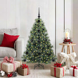 Albero di Natale artificiale con 150 LED Verde 120 cm PE e PVC