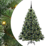 Albero di Natale artificiale con 150 LED Verde 120 cm PE e PVC