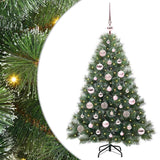 Albero di Natale artificiale con 150 LED Verde 120 cm PE e PVC