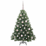 Albero di Natale artificiale con 150 LED Verde 120 cm PE e PVC