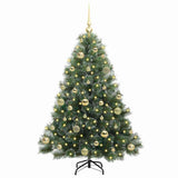 Albero di Natale artificiale con 150 LED Verde 120 cm PE e PVC