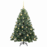 Albero di Natale artificiale con 150 LED Verde 120 cm PE e PVC