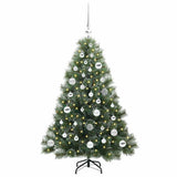 Albero di Natale artificiale con 150 LED Verde 120 cm PE e PVC