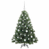 Albero di Natale artificiale con 150 LED Verde 120 cm PE e PVC