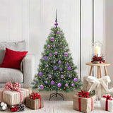 Albero di Natale artificiale con 150 LED Verde 120 cm PE e PVC