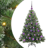 Albero di Natale artificiale con 150 LED Verde 120 cm PE e PVC