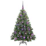 Albero di Natale artificiale con 150 LED Verde 120 cm PE e PVC