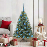 Albero di Natale artificiale con 150 LED Verde 120 cm PE e PVC