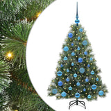 Albero di Natale artificiale con 150 LED Verde 120 cm PE e PVC