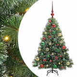 Albero di Natale artificiale con 150 LED Verde 120 cm PE e PVC