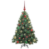 Albero di Natale artificiale con 150 LED Verde 120 cm PE e PVC