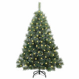 Albero di Natale artificiale con 150 LED Verde 150 cm PE e PVC
