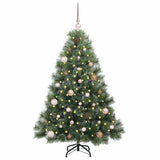 Albero di Natale artificiale con 150 LED Verde 150 cm PE e PVC
