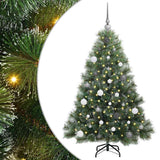 Albero di Natale artificiale con 150 LED Verde 150 cm PE e PVC