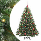 Albero di Natale artificiale con 150 LED Verde 150 cm PE e PVC