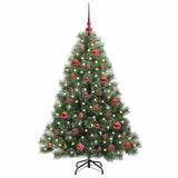 Albero di Natale artificiale con 150 LED Verde 150 cm PE e PVC