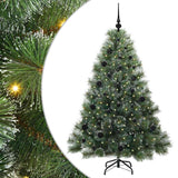 Albero di Natale artificiale con 150 LED Verde 150 cm PE e PVC