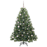 Albero di Natale artificiale con 150 LED Verde 150 cm PE e PVC