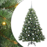 Albero di Natale artificiale con 150 LED Verde 150 cm PE e PVC