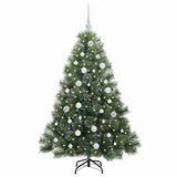 Albero di Natale artificiale con 150 LED Verde 150 cm PE e PVC