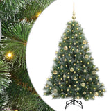Albero di Natale artificiale con 150 LED Verde 150 cm PE e PVC
