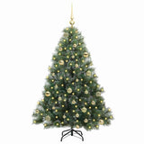 Albero di Natale artificiale con 150 LED Verde 150 cm PE e PVC