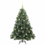 Albero di Natale artificiale con 150 LED Verde 150 cm PE e PVC