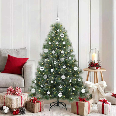 Albero di Natale artificiale con 150 LED Verde 150 cm PE e PVC