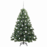 Albero di Natale artificiale con 150 LED Verde 150 cm PE e PVC