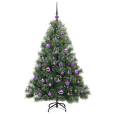 Albero di Natale artificiale con 150 LED Verde 150 cm PE e PVC