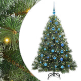 Albero di Natale artificiale con 150 LED Verde 150 cm PE e PVC