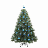 Albero di Natale artificiale con 150 LED Verde 150 cm PE e PVC