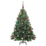 Albero di Natale artificiale con 150 LED Verde 150 cm PE e PVC