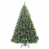 Albero di Natale artificiale con 300 LED Verde 180 cm PE e PVC