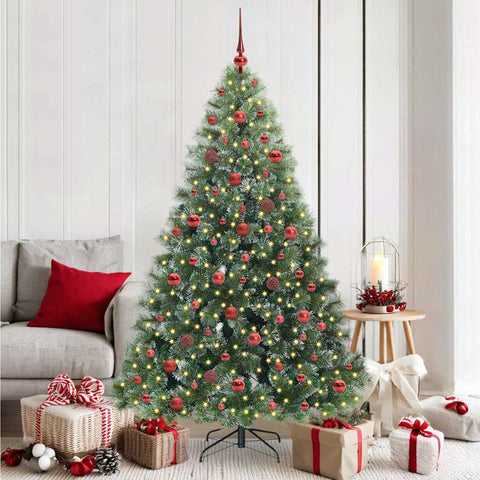 Albero di Natale artificiale con 300 LED Verde 180 cm PE e PVC