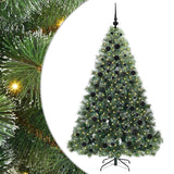 Albero di Natale artificiale con 300 LED Verde 180 cm PE e PVC
